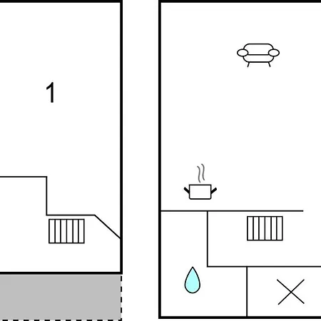 Charming In With 1 Bedroom Ferienhaus *